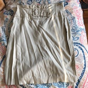 Khaki pencil skirt size 7